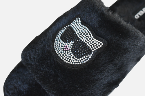 Nuova ciabatta da donna aperta KARL LAGERFELD STRASS PELLICCIA SINTETICA US-11 - Foto 4 di 12
