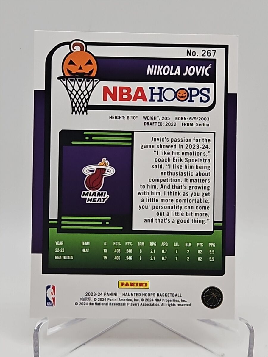 2023-24 Panini NBA Haunted Hoops #267 Nikola Jović Orange 2023-24 Panini NBA Haunted Hoops #267 Nikola Jović Orange