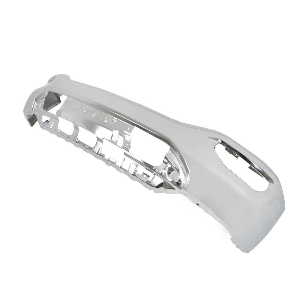 For GMC Sierra 1500 2016-2018 Chrome Front Bumper W/O Sensor-One-Piece Bumper