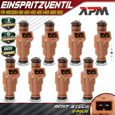8x Einspritzventil Injektors für Mercedes-Ben W210 W163 W251 W463 W220 R230 A209