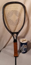Spalding Fast Flite Comp Used Racquetball Racket with Wilson Racquetballs 