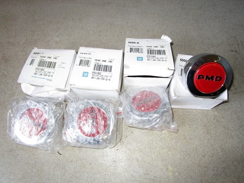 YEAR ONE INC. GM RALLY WHEEL CAP SET 1967-72 RED W/BLACK "PMD" OEM 01-JA-33-2-C - Imagen 6 de 7