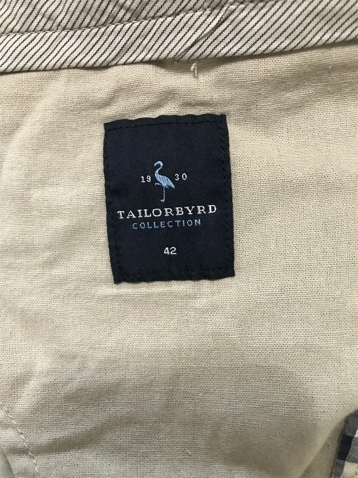 Pantalones Cortos Chinos Tailorbyrd 42 x 7.5" Colección Caqui Informales 100% Algodón Foto 3 de 4