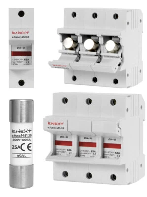 E.NEXT SICHERUNGSHALTER 1P,2P,3P SICHERUNGEN ZYLINDERSICHERUNG 10A,13A,16A 14x51 500V