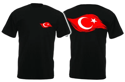 Türkei t-Shirt Türkiye Istanbul Türk Göktürk Ayyildiz Flagge Shirt Tshirt - Bild 1 von 2