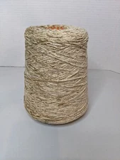 Silk City Fibers Rayon Cone Yarn Chenille Luxury 1300 YPP Cone BISQUE 1lb 8.3oz