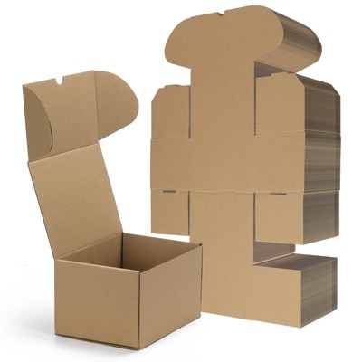 7x5x4 Small Shipping Boxes Set of 50, Brown Corrugated Cardboard Box for Pack...