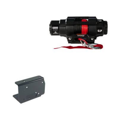 Viper 6000lbs V3 Winch Red Rope With Mount For Kawasaki Prairie 700 2004-2006