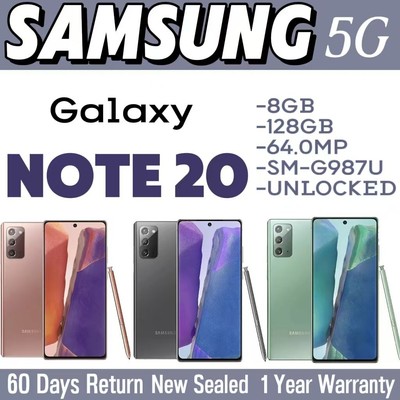 New Sealed Samsung Galaxy Note 20 5G 8GB 128GB *SM-N981U* Unlocked All Carriers