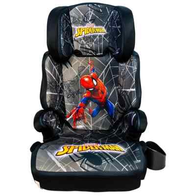 Kids Spiderman Booster Car Seat In Converts Cup Holder Safety - Main Image