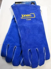 Tillman 1250 Welding Gloves, Cowhide with Cotton/Foam Lining Blue, Size Large