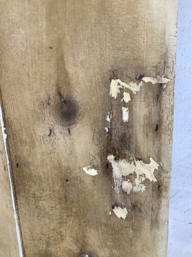 30"X 67 7/8" Very Old Internal Stripped Pine 3 Plank Ledge Door Reclamation - Picture 5 of 12