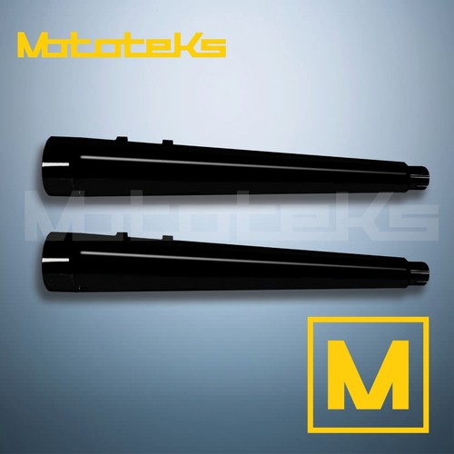 HARELY SLIP ON MUFFLERS TOURING BAGGER DNA MEGAPHONE EXHAUST PIPES BLACK 95~16 - 第 3/5 張圖片