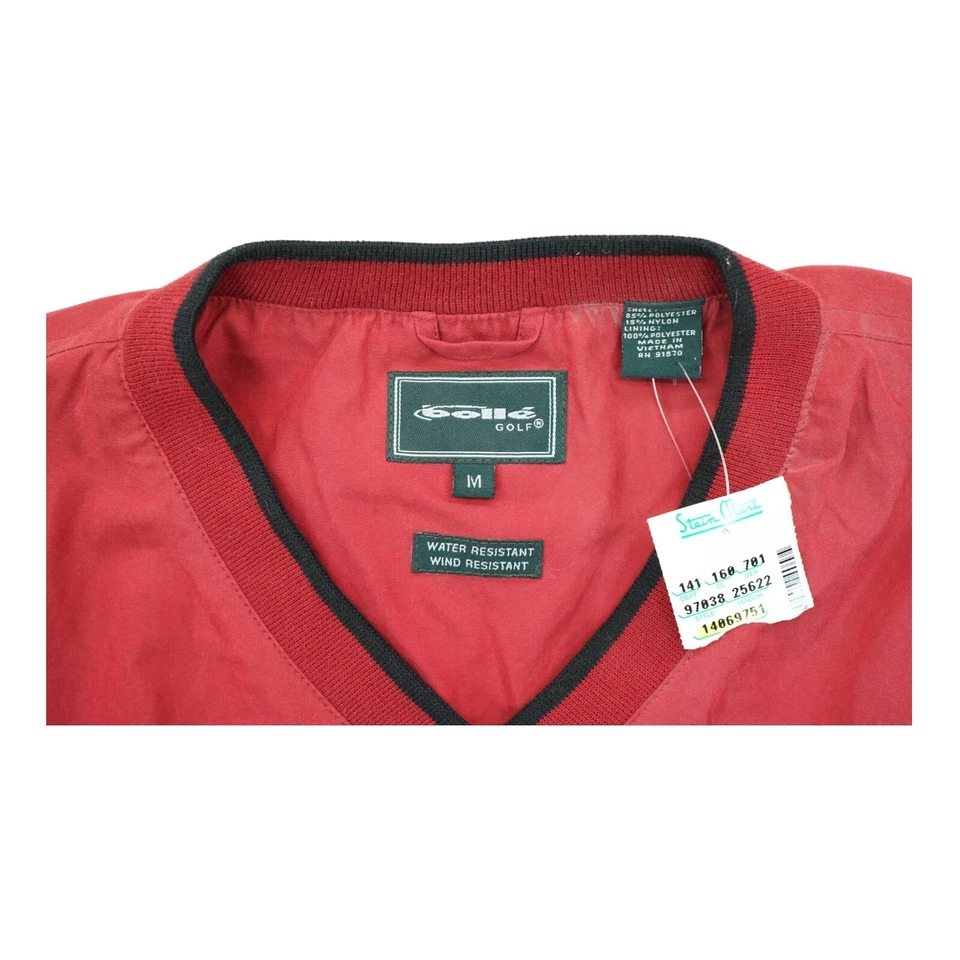 NUEVO CON ETIQUETAS BOLLE Golf Rojo Pullover Chaqueta Cortavientos Ligero Para Hombre Talla Mediana Foto 4 de 4