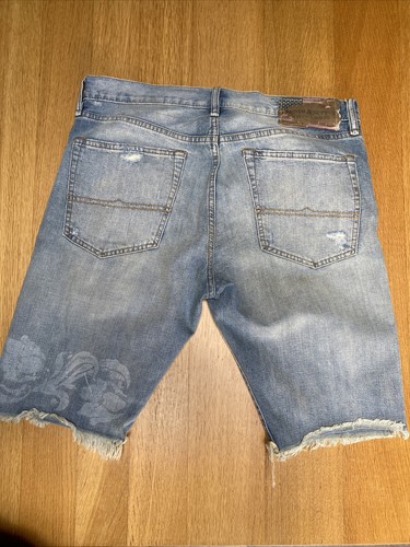 VGC Ralph Lauren Mens S 32W American Distressed Cut Off Floral Denim Jean Shorts - Picture 10 of 14