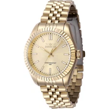 Invicta Women's Watch Specialty Quartz Gold Tone Brass Dial Steel Bracelet 47507