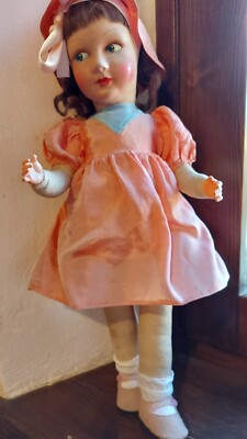 Alte Filz- und Stoffpuppe Typ Raynal oder Lenci, 52 cm