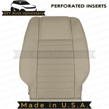 2005 To 2009 Fits Ford Mustang Driver Top Leather W Vinyl Perf Cover Tan 2005 To 2009 Fits Ford Mustang Driver Top Leather W Vinyl Perf Cover Tan