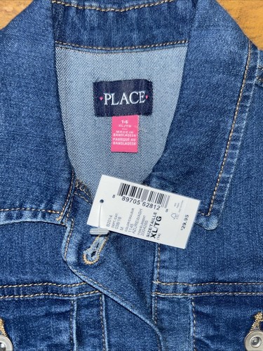 NWT Girls Childrens Place Blue Jean Jacket Size XL 14 - Picture 2 of 3