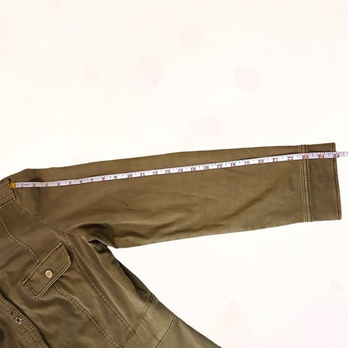 Vintage White House Black Market Double Snap Front Military Khaki Jacket Size 18 - Picture 16 of 16