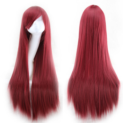 New 80cm Long Straight Wigs Halloween Cosplay Costume Anime Hair Party Full Wigs