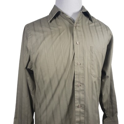 Van Heusen Shirt Mens 15 32-33 Reg Fit Long Sleeve Button Up