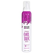 Mother's Curl Talk Curl Activating Hair Mousse for Lightweight Hold, 7 oz