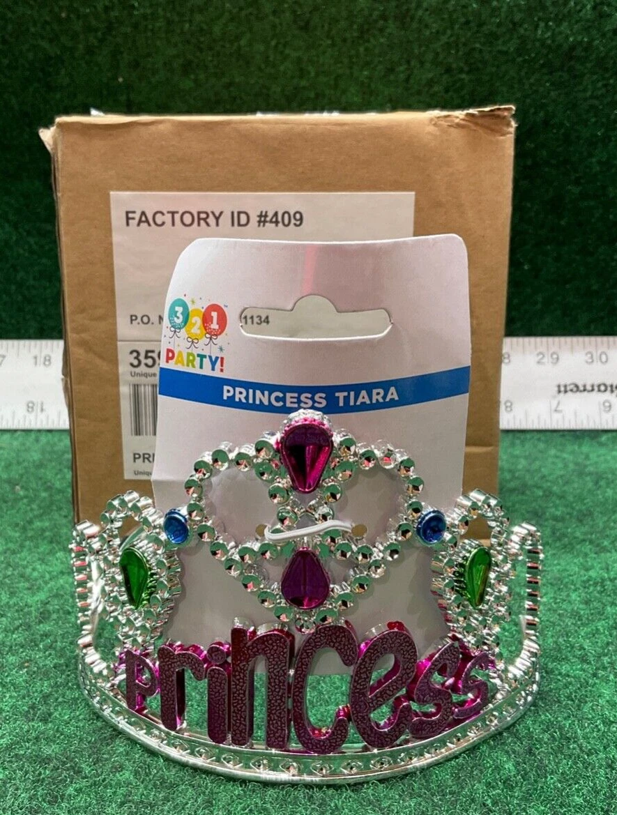 321 Party Plastic Princess Tiara Birthday Party 6 Pack