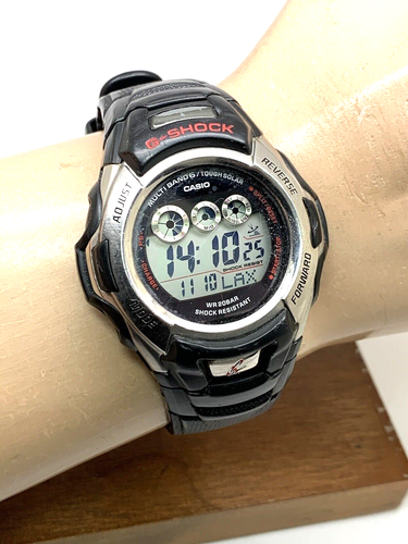 Reloj Hombre Casio GWM500A G-Shock Solar Plateado Negro Resina 46mm Sport 3405 - Imagen 10 de 13