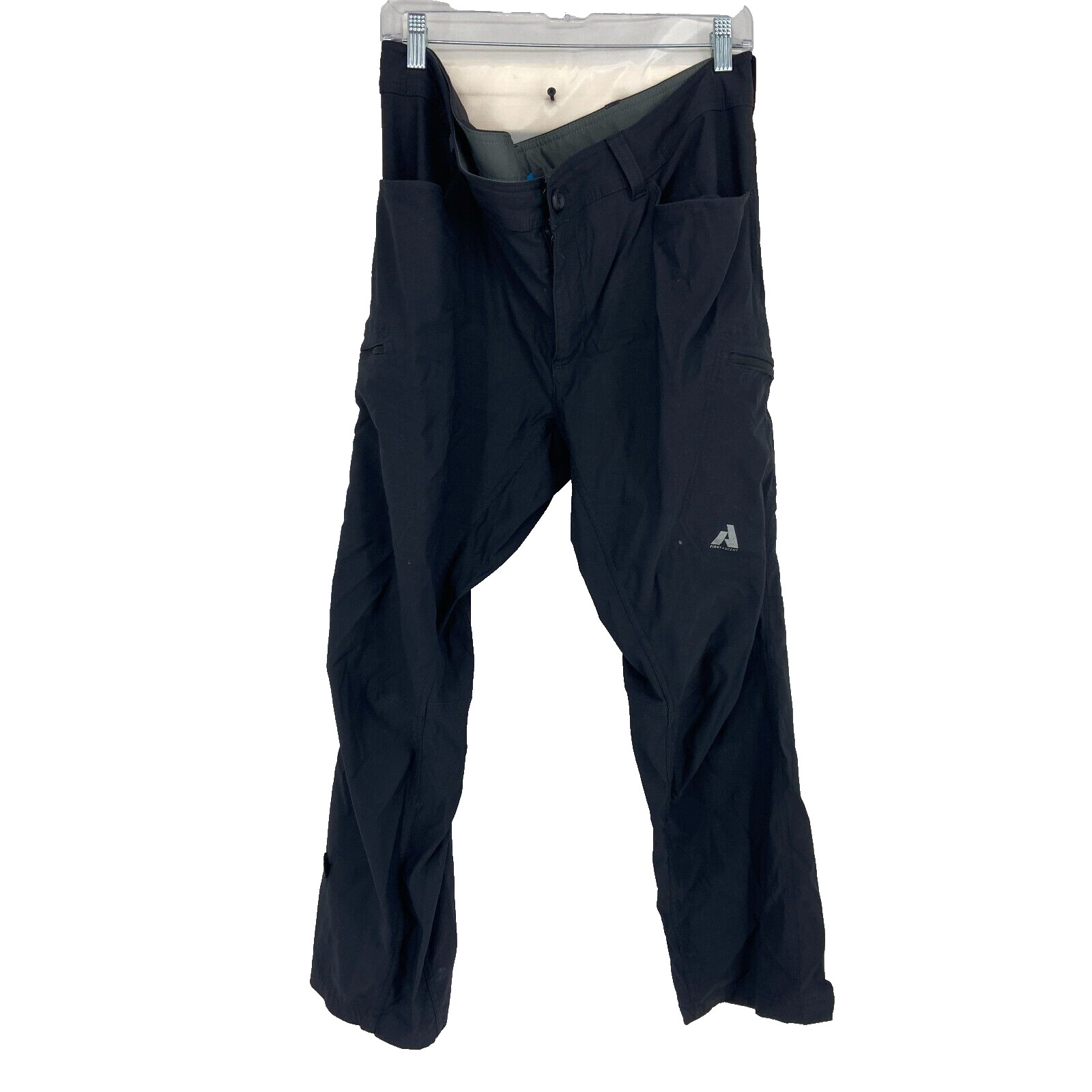 Eddie Bauer Men 40 Ascent Pants Black Hiking Outdoor Stretch Pocket Hike Sport