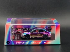 CM Model Mitsubishi Lancer EVO IX Wide Body Purple Chrome 1/64