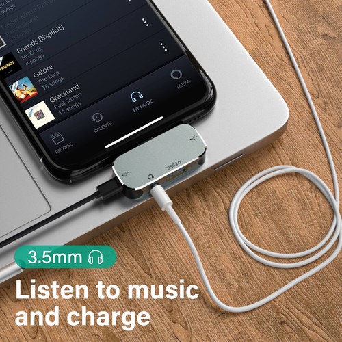 5 in 1 USB C Hub Multiport 4K HDMI Adapter Compatible with iPad MacBook Pro Air - Picture 4 of 12