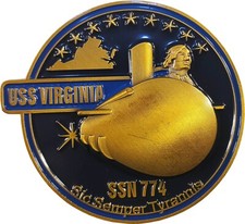 US NAVY USS VIRGINIA SSN-774 SUBMARINE CHALLENGE COIN 2" 123