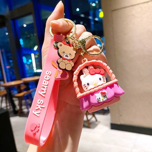 Anime Kuromi Keychain Cute Cartoon Key 3D Doll Toys Bag Pendant Game Gift - Picture 14 of 258