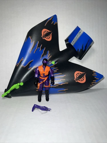 1991 GI JOE AIR COMMANDOS COBRA NIGHT VULTURE v1 100% COMPLETE WITH GLIDER
