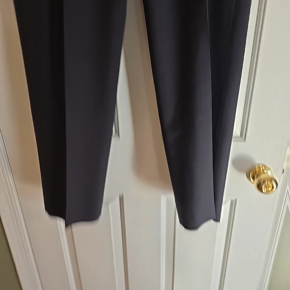 Calça social masculina de lã vintage Embassy Square Anderson pequena EUA 36X32 azul plissada - Imagem 4 de 4