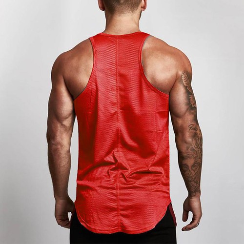 Men's High Quality Breathable Fitness Sports Gym Quick Dry Tank Tops With Logos - Picture 6 of 13