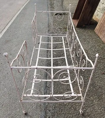 Buy Antique Wrought Iron DAY BED 160x66cm French 19th Century Cot Dog? Bed Folding