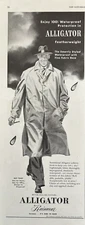 Alligator Rainwear Its Sure To Rain St Louis New York LA Vintage Print Ad 1948