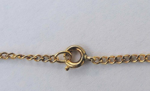 "Collar de hoja de uva corte diamante para damas ~ amarillo 12K, rosa, oro verde ~ 18,5" - Imagen 2 de 3