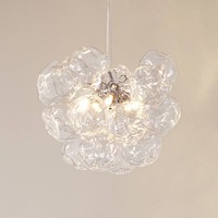 Lucande Pendelleuchte 'Diborah' (Design, Modern) In Transparent Aus Glas (5 Flam