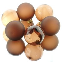 Kaemingk Christbaumkugeln Espresso Braun Transparent Ø 6 Cm Aus Glas - 6Er Set