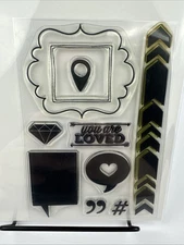 Clear Stamps My Minds Eye Cut & Paste Adorbs Loved Scrapbooking Journaling