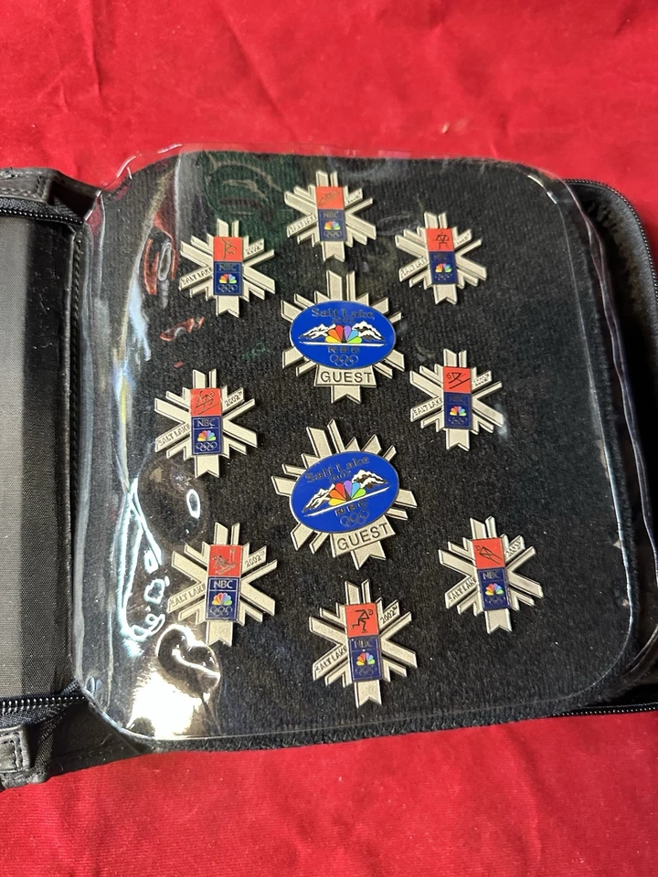 NBC Winter Olympics 10 Pin Set / Book – 2002 Salt Lake VIP Guest + Sydney 2000 - Image 3 of 4