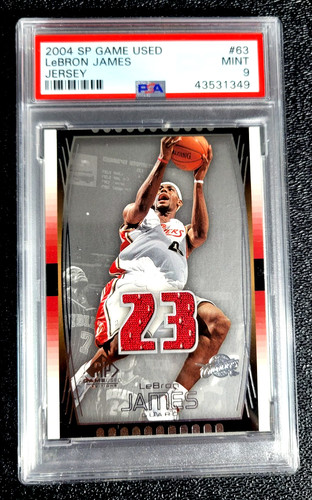 2004 PSA 9 MINT LEBRON JAMES SP GAME USED JERSEY G6533/4/5