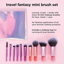 Travel Fantasy 10-Piece Mini Brush Set with Pouch, Perfect for Travel Gifting