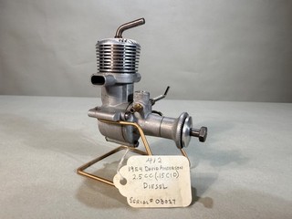 Motor de avión modelo diésel vintage 1954 Jan David Anderson 2 5 cc Suecia #412