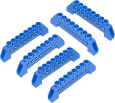 Premium Brass Ground Bus Bar Kit 6 Pcs 8 Position Screw Block Barrie Style: 8P