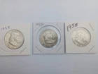 Lot of 3 1958-D Franklin Half Dollars 90% Silver