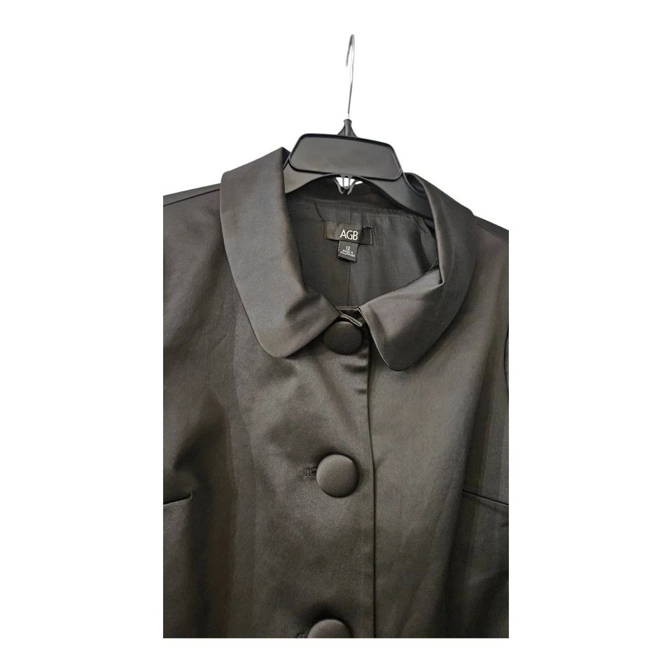 Новый с Ярлыками AGB куртка женщин размер 12 черный короткие 3/4 Bell рукава карманы с подкладкой - Изображение 4 из 4